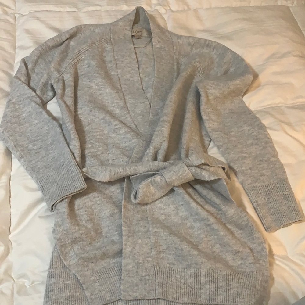 Loft grey wrap sweater. Size XSP. Petite